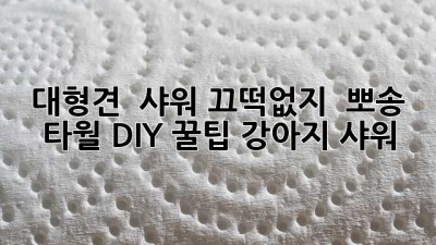 대형견 🐶 샤워 끄떡없지! 💦 뽀송 타월 DIY 꿀팁 #강아지 #샤워