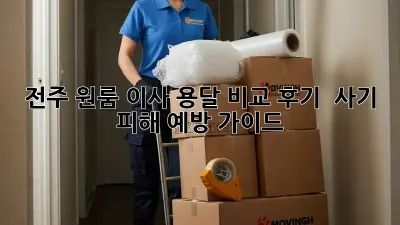 전주 원룸 이사? 용달 비교 후기 & 사기 피해 예방 가이드!
