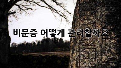 비문증, 어떻게 관리할까요?